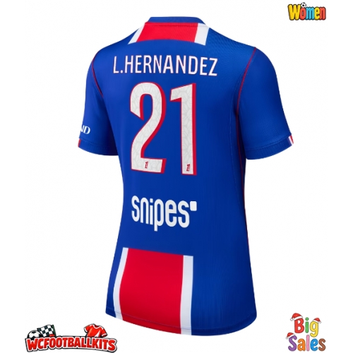 Paris Saint-Germain Lucas Hernandez #21 Replica Home Stadium Shirt for Women 2026-27 Short Sleeve